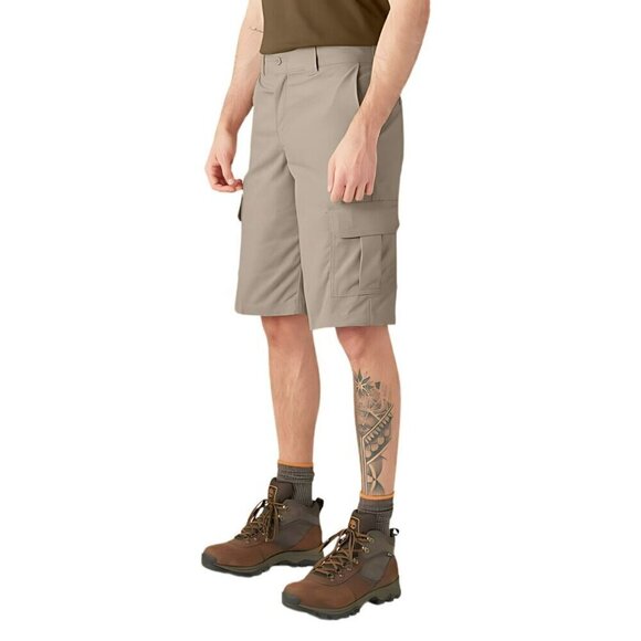 DICKIES FLEX RELAXED FIT DESERT SAND SHORTS WITH BELT  SZ 44 - Picture 2 of 11